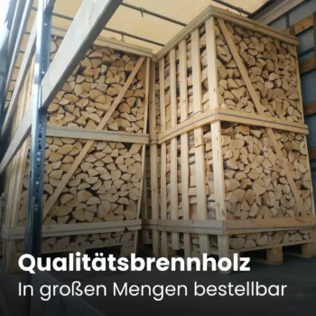 Kaminholz Breuer – Großvolumige LKW-Ladung von hochwertigem Birkenbrennholz, professionell getrocknet für ausgezeichnete Brennqualität und langanhaltende Wärme. Ideal für umweltfreundliches und effizientes Heizen.